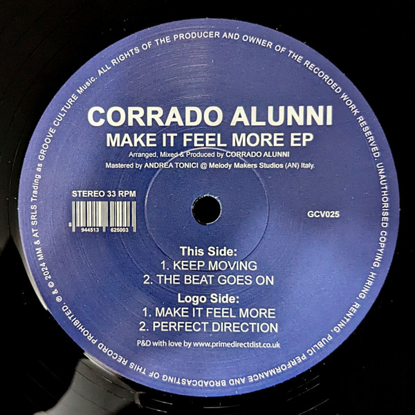 Corrado Alunni - Make It Feel More EP | Groove Culture Music (GCV025)