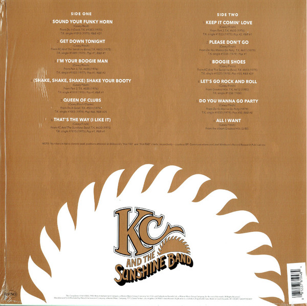 KC & The Sunshine Band - The Best Of KC And The Sunshine Band | Rhino Records (RCV1 725509 / 081227819484) - 2