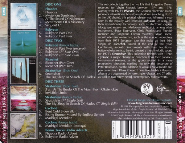 Tangerine Dream - The Virgin Years 1974-1978 | Virgin (5099990863721) - 2 Tangerine Dream - The Virgin Years 1974-1978 | Virgin (5099990863721) - 2