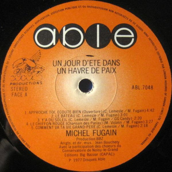 Michel Fugain - Un Jour D'été Dans Un Havre De Paix | Able (ABL.7048) - 3 Michel Fugain - Un Jour D'été Dans Un Havre De Paix | Able (ABL.7048) - 3