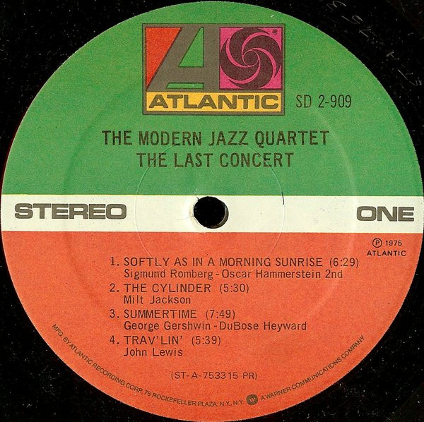 The Modern Jazz Quartet - The Last Concert | Atlantic (SD 2-909) - 4
