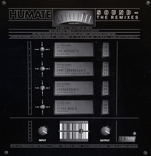 Humate - Sound (The Remixes) | Superstition (SUPER 2051) - 3 Humate - Sound (The Remixes) | Superstition (SUPER 2051) - 3