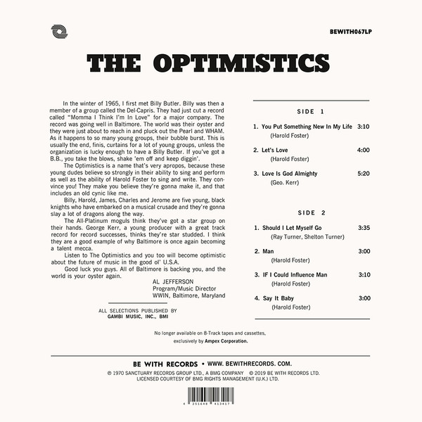 Optimistics - Optimistics | Be With Records (BEWITH067LP) - 2 Optimistics - Optimistics | Be With Records (BEWITH067LP) - 2
