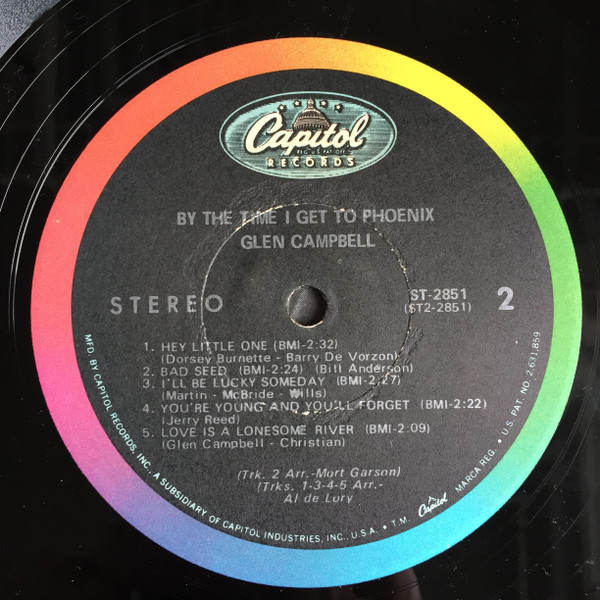 Glen Campbell - By The Time I Get To Phoenix | Capitol Records (ST 2851) - 4 Glen Campbell - By The Time I Get To Phoenix | Capitol Records (ST 2851) - 4