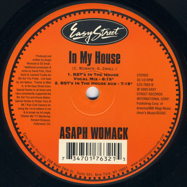 Asaph Womack - In My House | Easy Street Records (EZS-7632) - 3 Asaph Womack - In My House | Easy Street Records (EZS-7632) - 3