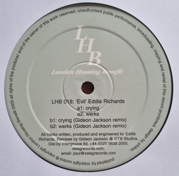 Eddie Richards - Crying | London Housing Benefit (LHB 018) - 2 Eddie Richards - Crying | London Housing Benefit (LHB 018) - 2
