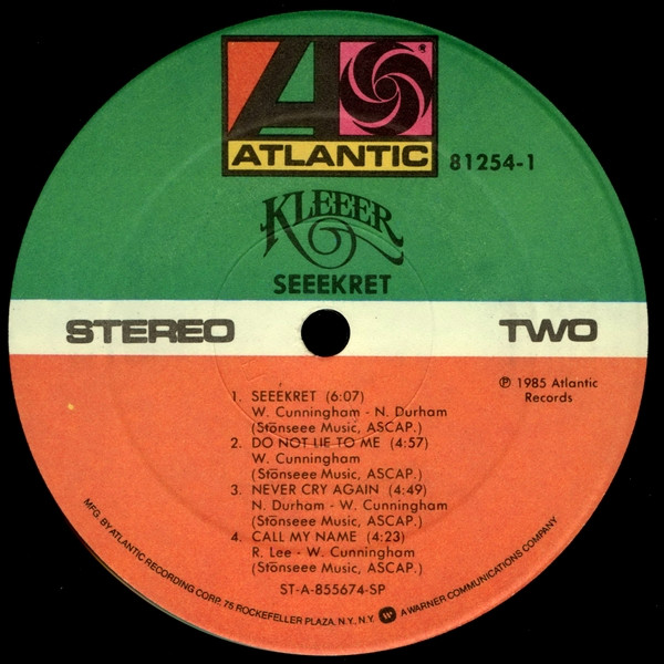 Kleeer - Seeekret | Atlantic (81254-1) - 4