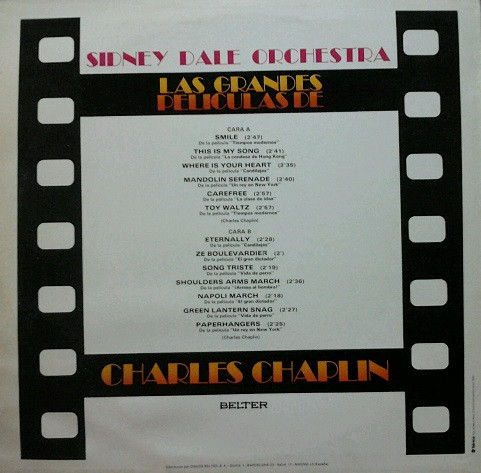 The Syd Dale Orchestra - Las Grandes Peliculas De Charles Chaplin | Belter (2-90.048) - 2