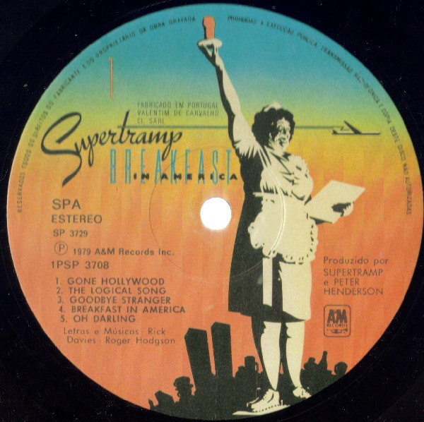 Supertramp - Breakfast In America | A&M Records (1PSP 3708) - 3