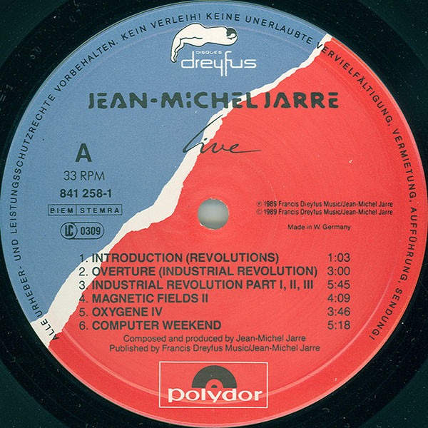 Jean-Michel Jarre - Live | Polydor (841 258-1) - 3