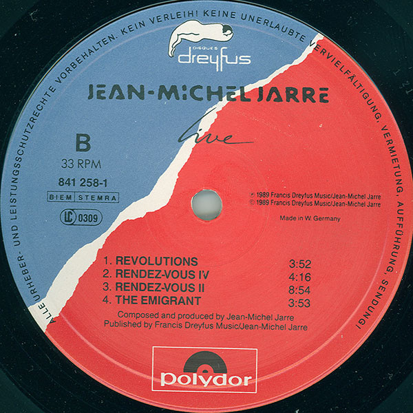 Jean-Michel Jarre - Live | Polydor (841 258-1) - 4