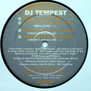 DJ Tempest - The Blockparty / Words Are Useless | Aspro (ASPRO 019) - main DJ Tempest - The Blockparty / Words Are Useless | Aspro (ASPRO 019) - main