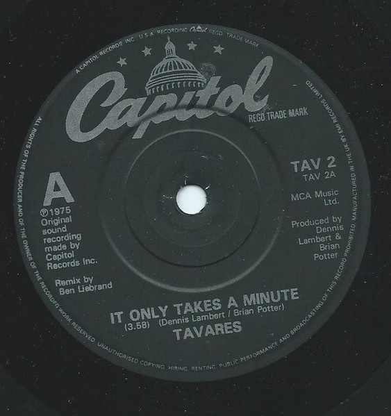 It Only Takes A Minute (Remix By Ben Liebrand)