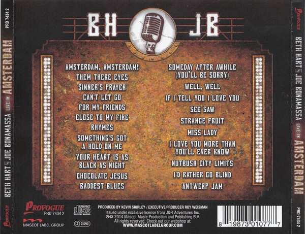 Beth Hart And Joe Bonamassa - Live In Amsterdam | Provogue (PRD 7434 2) - 2 Beth Hart And Joe Bonamassa - Live In Amsterdam | Provogue (PRD 7434 2) - 2