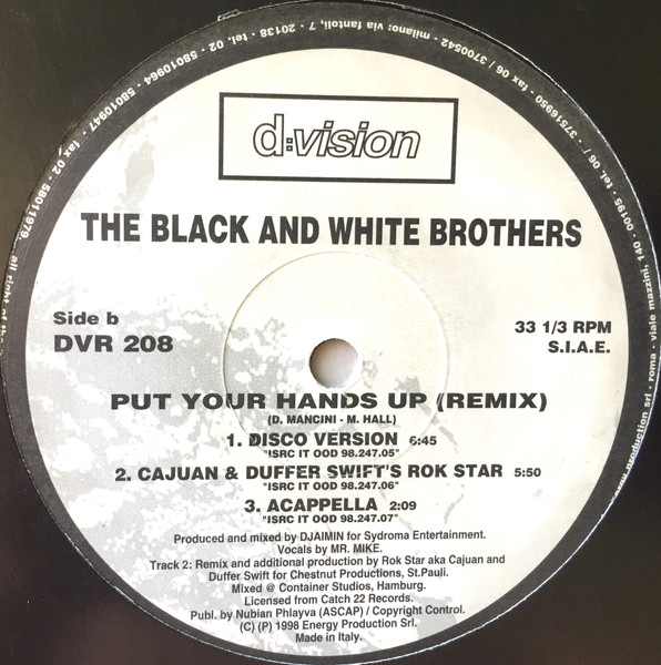 Black & White Brothers - Put Your Hands Up (Remix) | D:vision Records (DVR 208) - 3