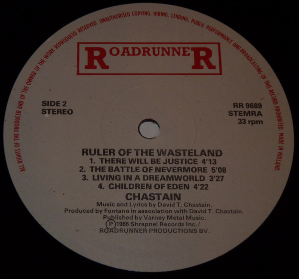 Chastain - Ruler Of The Wasteland | Roadrunner Records (RR 9689) - 4