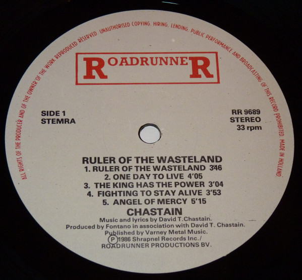 Chastain - Ruler Of The Wasteland | Roadrunner Records (RR 9689) - 3