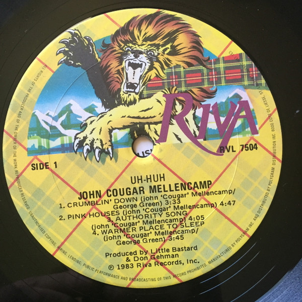 John Cougar Mellencamp - Uh-Huh | Riva (RVL 7504) - 3 John Cougar Mellencamp - Uh-Huh | Riva (RVL 7504) - 3