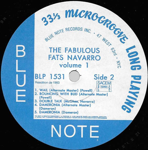 Fats Navarro - The Fabulous Fats Navarro Volume 1 | Blue Note (BLP 1531) - 4