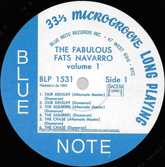Fats Navarro - The Fabulous Fats Navarro Volume 1 | Blue Note (BLP 1531) - 3