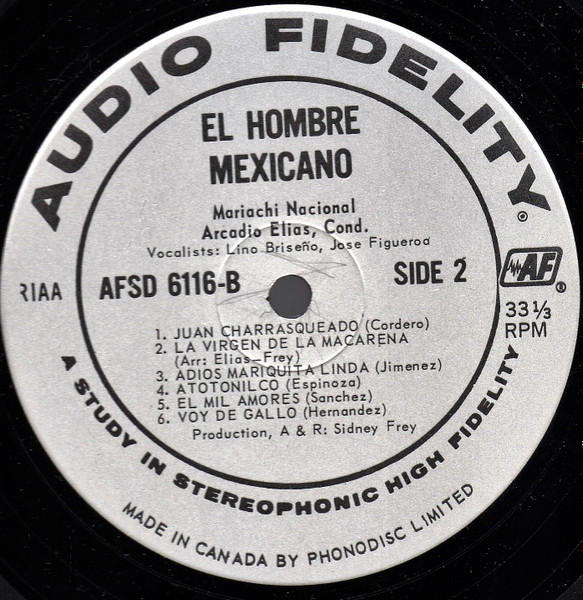 Mariachi Nacional , Arcadio Elias - El Hombre Mexicano | Audio Fidelity (AFSD 6116) - 3 Mariachi Nacional , Arcadio Elias - El Hombre Mexicano | Audio Fidelity (AFSD 6116) - 3