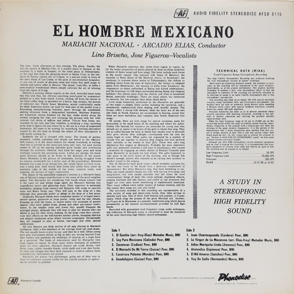 Mariachi Nacional , Arcadio Elias - El Hombre Mexicano | Audio Fidelity (AFSD 6116) - 2 Mariachi Nacional , Arcadio Elias - El Hombre Mexicano | Audio Fidelity (AFSD 6116) - 2