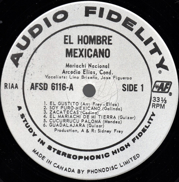 Mariachi Nacional , Arcadio Elias - El Hombre Mexicano | Audio Fidelity (AFSD 6116) - 4 Mariachi Nacional , Arcadio Elias - El Hombre Mexicano | Audio Fidelity (AFSD 6116) - 4