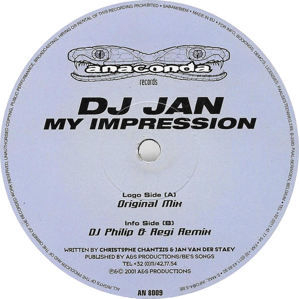 DJ Jan - My Impression | Anaconda (AN 8009) - 2
