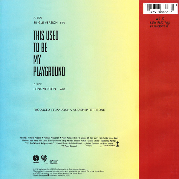 Madonna - This Used To Be My Playground | Warner Bros. Records (5439-18822-7) - 2