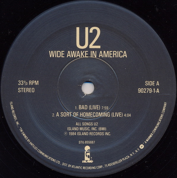 U2 - Wide Awake In America | Island Records (90279-1-A) - 3