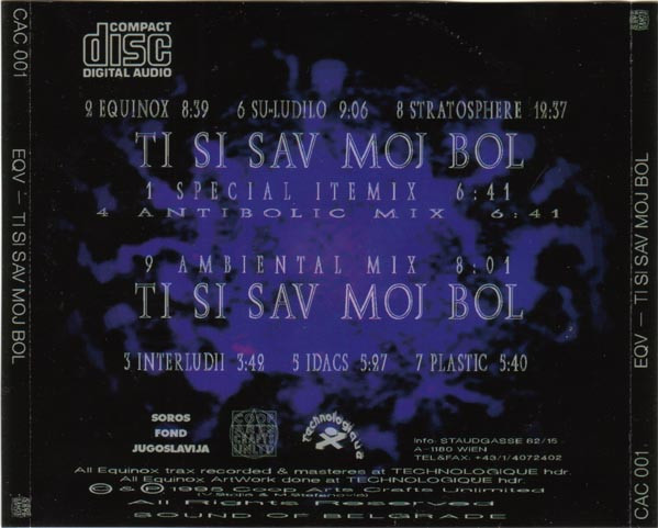 EQV - Ti Si Sav Moj Bol | Coop Arts & Crafts Unlimited (CAC01) - 3