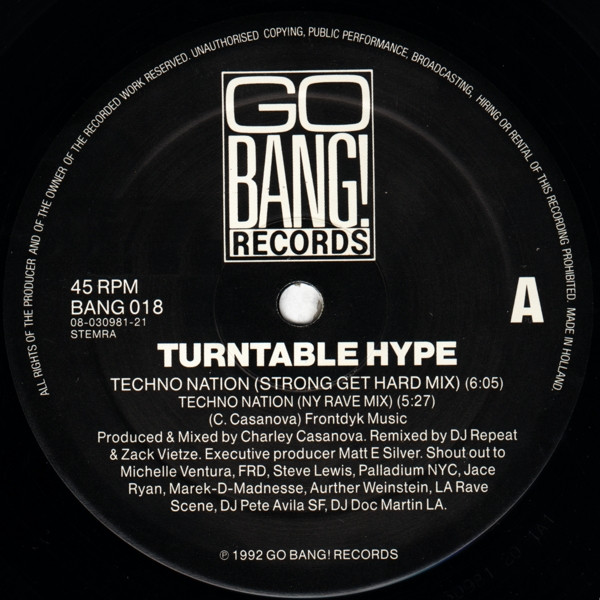 Turntable Hype - Techno Nation | Go Bang! Records (BANG 018) - 2 Turntable Hype - Techno Nation | Go Bang! Records (BANG 018) - 2