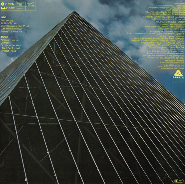 Air Supply - Lost In Love | Arista (202 317) - 2