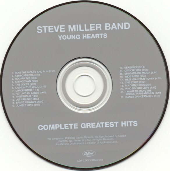 Steve Miller Band - Young Hearts: Complete Greatest Hits | Capitol Records (CDP 7243 5 90509 2 8) - 3
