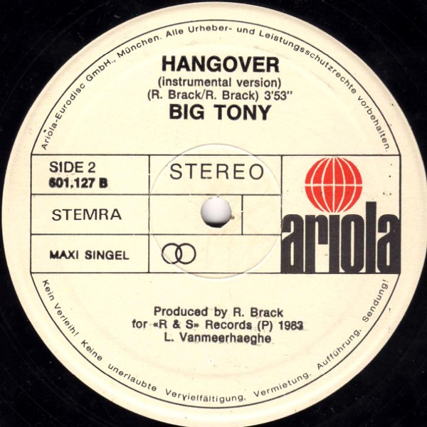 Big Tony - Can't Get Enough Of Your Love, Babe | Ariola (601 127) - 4