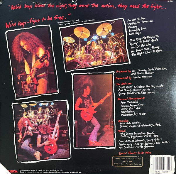 The Rods - Wild Dogs | Arista (AL 9601) - 2