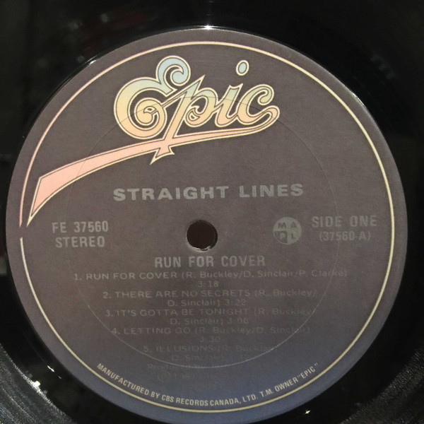 Straight Lines - Run For Cover - Vinilo | Epic (FE 37560) - 3