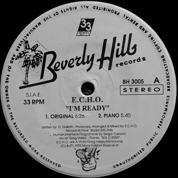 E.C.H.O. - I'm Ready | Beverly Hills Records (BH 3005) - 4