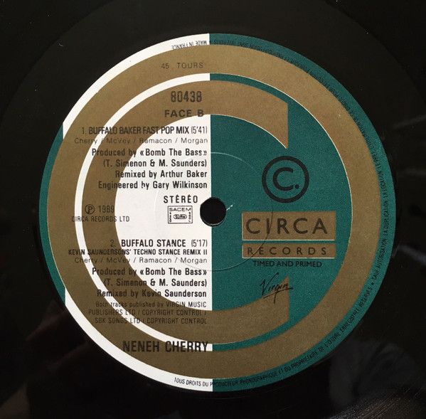 Neneh Cherry - Buffalo Stance (Kevin Saundersons' Techno Stance Remix 1) | Circa (80438) - 3