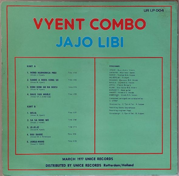 Vyent Combo - Jajo Libi | Unice Records (URLP 004) - 2