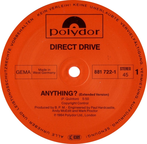 Direct Drive - Anything? | Polydor (881 722-1) - 2