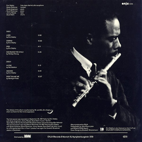 Eric Dolphy - Stockholm Sessions | Enja Records (3055) - 2 Eric Dolphy - Stockholm Sessions | Enja Records (3055) - 2