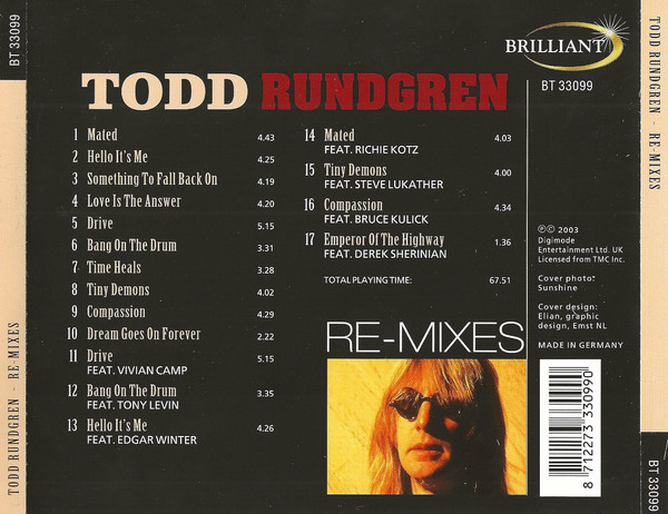 Todd Rundgren - Re-Mixes CD | Brilliant (BT 33099) - 2 Todd Rundgren - Re-Mixes CD | Brilliant (BT 33099) - 2