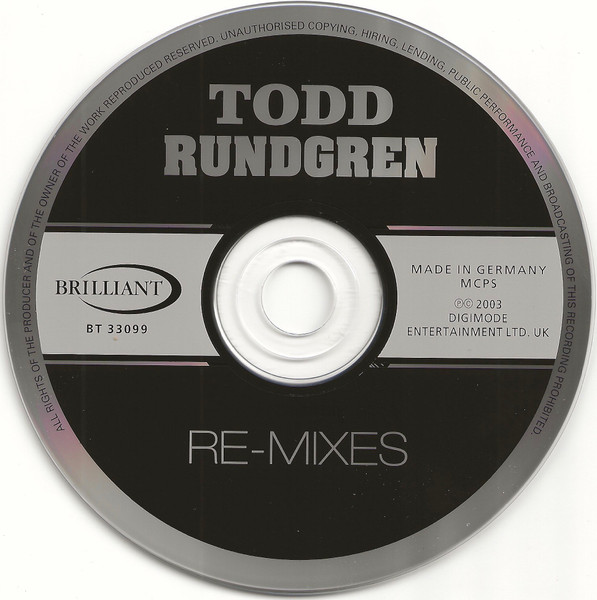 Todd Rundgren - Re-Mixes CD | Brilliant (BT 33099) - 3 Todd Rundgren - Re-Mixes CD | Brilliant (BT 33099) - 3