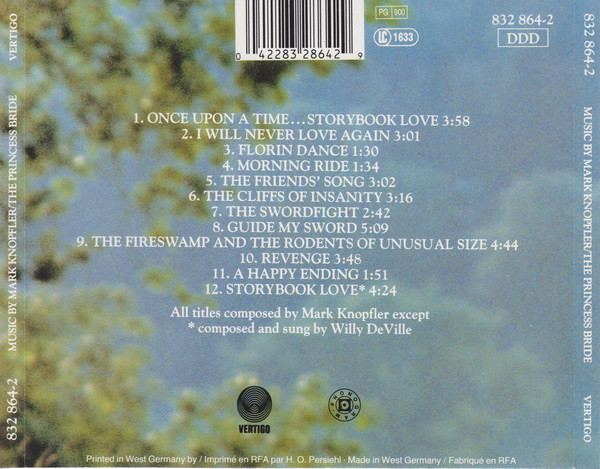 Mark Knopfler - The Princess Bride | Vertigo (832 864-2) - 2