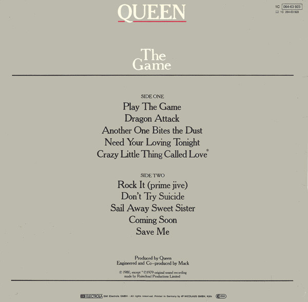 Queen - The Game | EMI (1C 064-63 923) - 2 Queen - The Game | EMI (1C 064-63 923) - 2