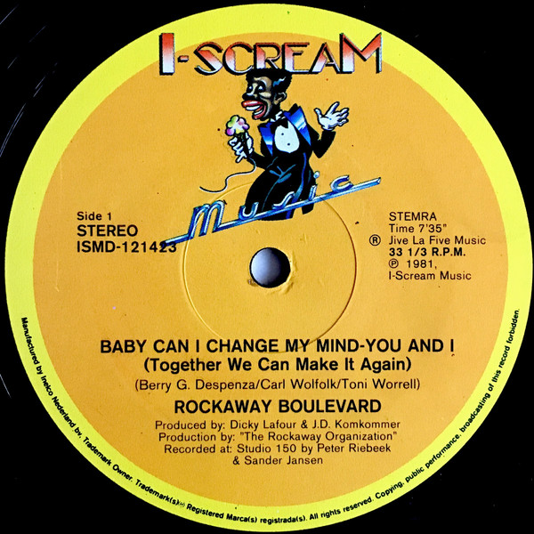 Rockaway Boulevard - Baby Can I Change My Mind - You And I (Special 12" Discomix) | I-Scream Music (ISMD-121423) - 3