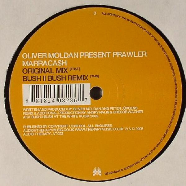 Oliver Moldan Presents Prawler - Marraca$h | Audio Therapy (AT023) - main