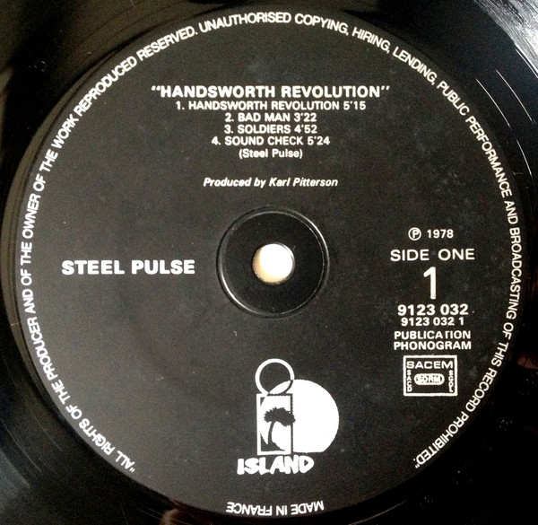 Steel Pulse - Handsworth Revolution | Island Records (9123 032) - 3 Steel Pulse - Handsworth Revolution | Island Records (9123 032) - 3