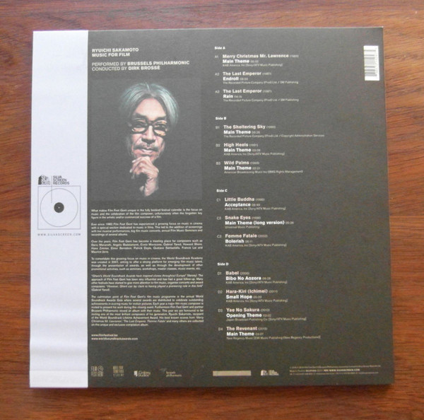 Ryuichi Sakamoto , Brussels Philharmonic Conducted By Dirk Brossé - Music For Film | Silva Screen (SILLP1524) - 2 Ryuichi Sakamoto , Brussels Philharmonic Conducted By Dirk Brossé - Music For Film | Silva Screen (SILLP1524) - 2